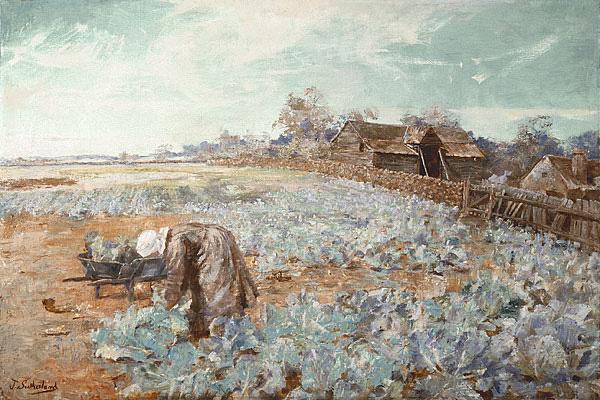 Jane Sutherland A Cabbage Garden oil painting image